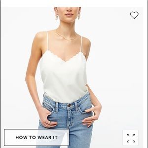 J Crew scallop edge cami